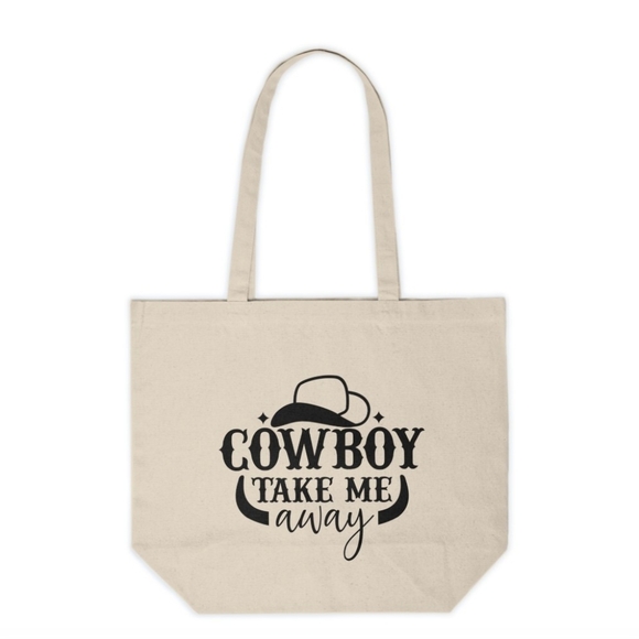 Cowboy Take Me Away Custom Tote Bag - Picture 1 of 3